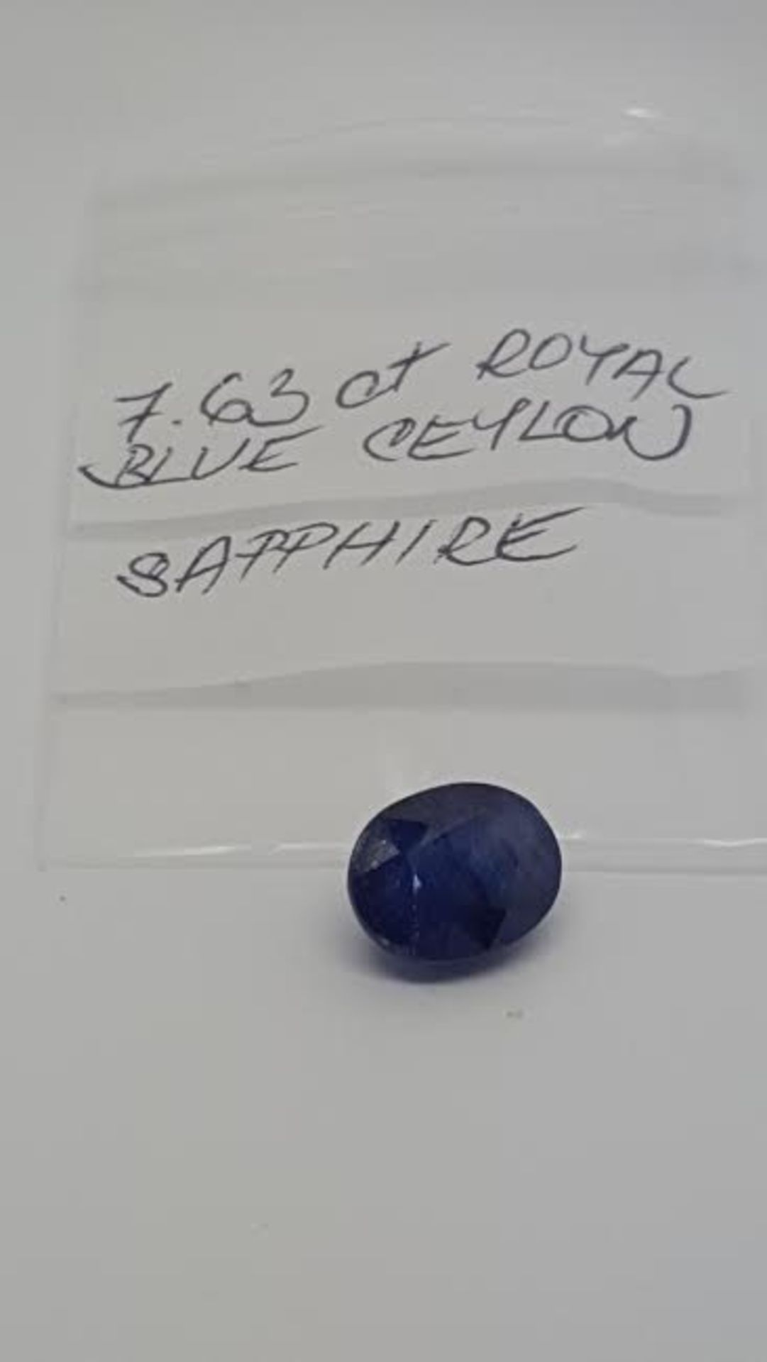 7.63 ct royal blue sapphire