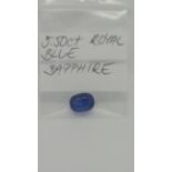 5.50 ct royal blue sapphire