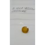 5.10 ct yellow sapphire