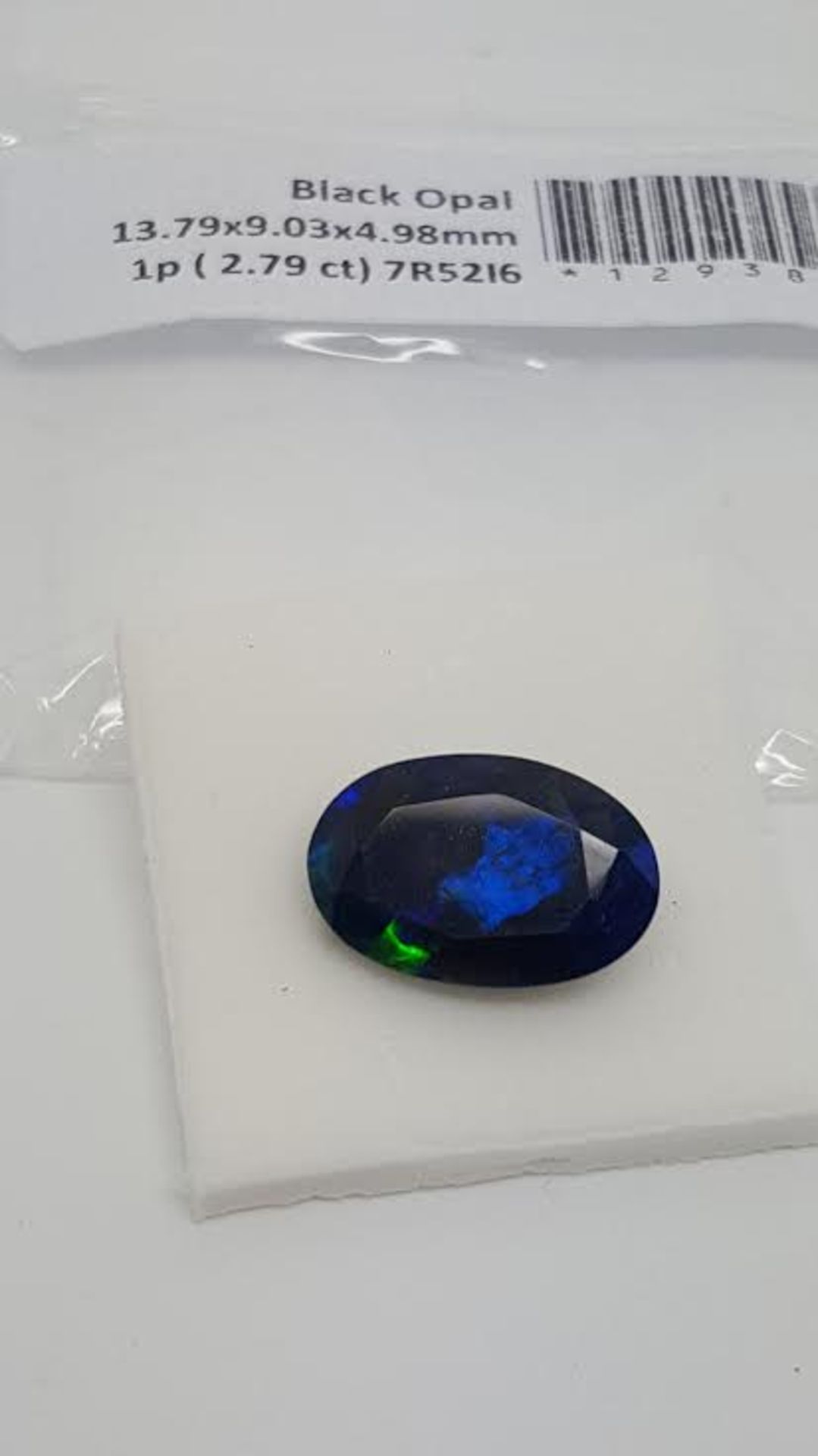 2.79 ct natural loose black opal with play of colour