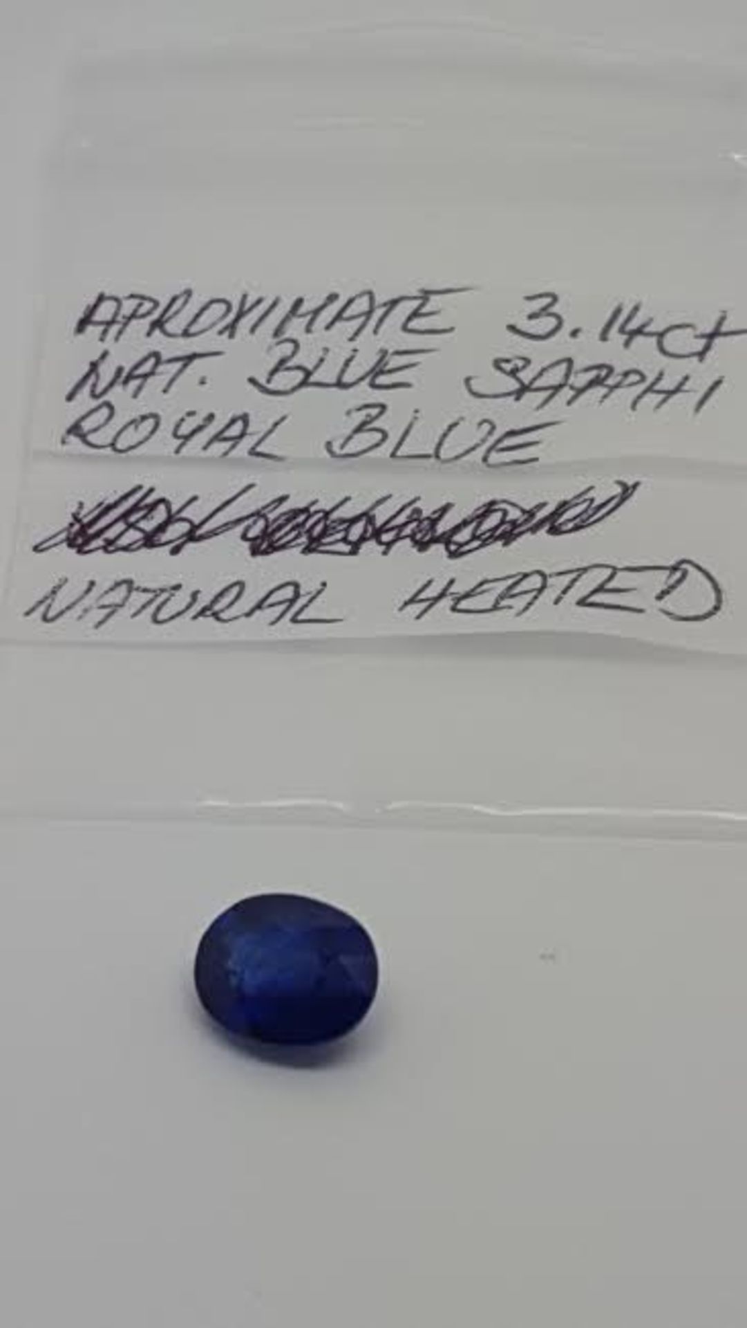 3.14 ct royal blue sapphire