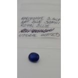 3.14 ct royal blue sapphire
