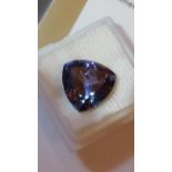 12.62 ct natural loose triangular shape brilliant cut huge tanzanite