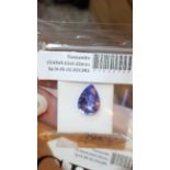 4.66 ct natural loose GIL certified pear shape tanzanite