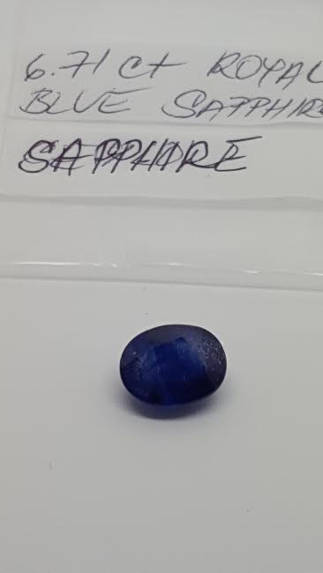 6.71 ct royal blue sapphire