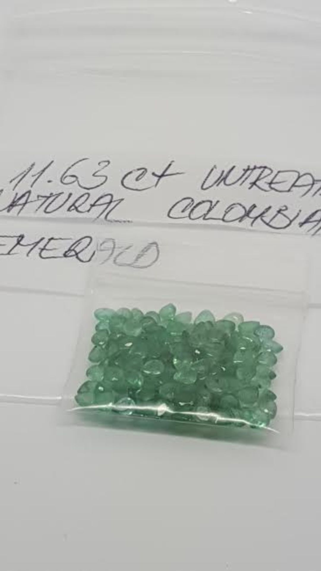 11.63 ct natural loose unheated emeralds - Image 2 of 2