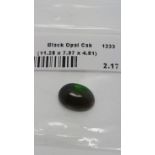 2.17 ct natural loose black opal with play of colour