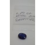 4.89 ct royal blue sapphire