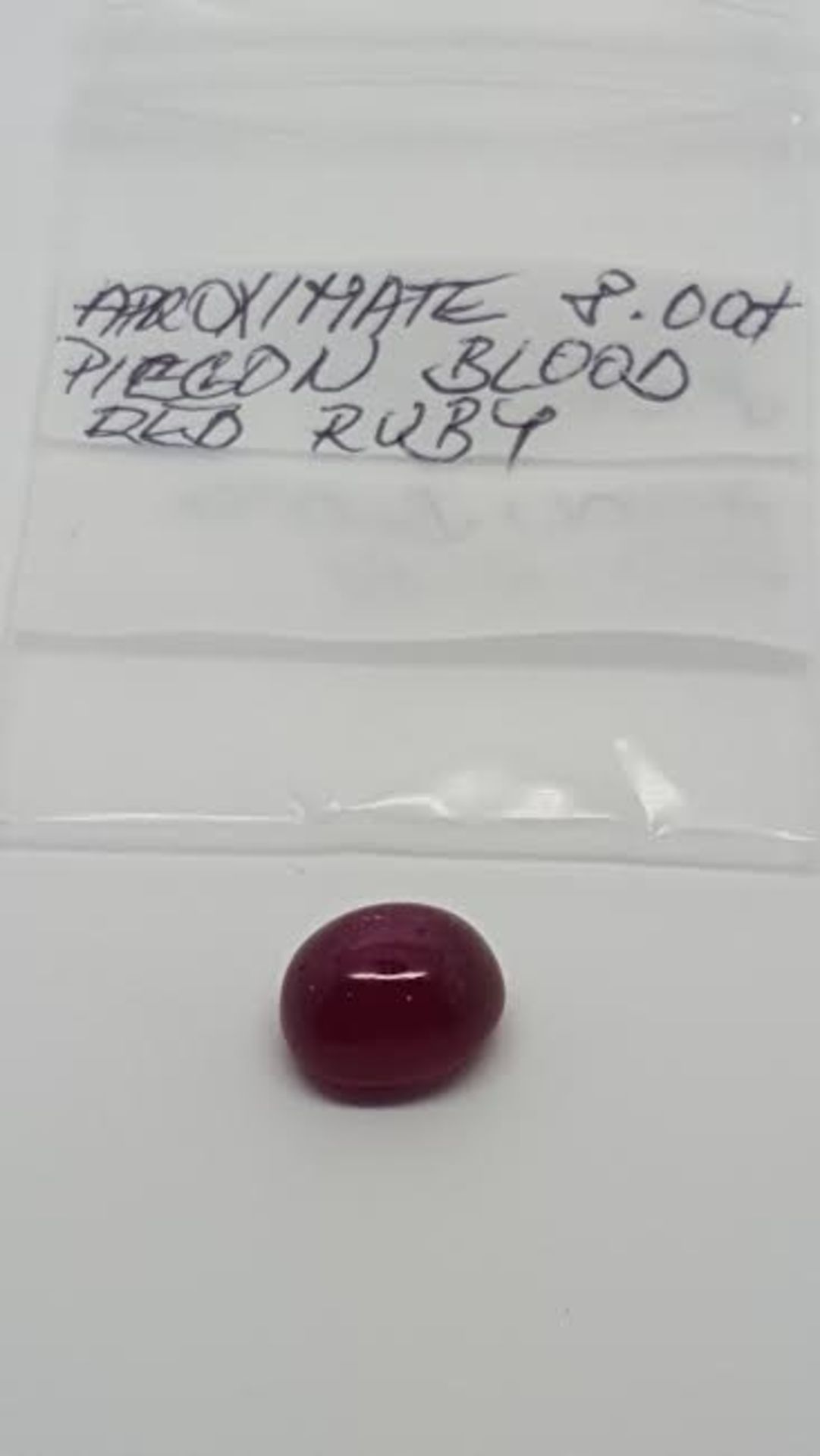 8.00 ct red ruby cabochon shape
