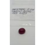 8.00 ct red ruby cabochon shape