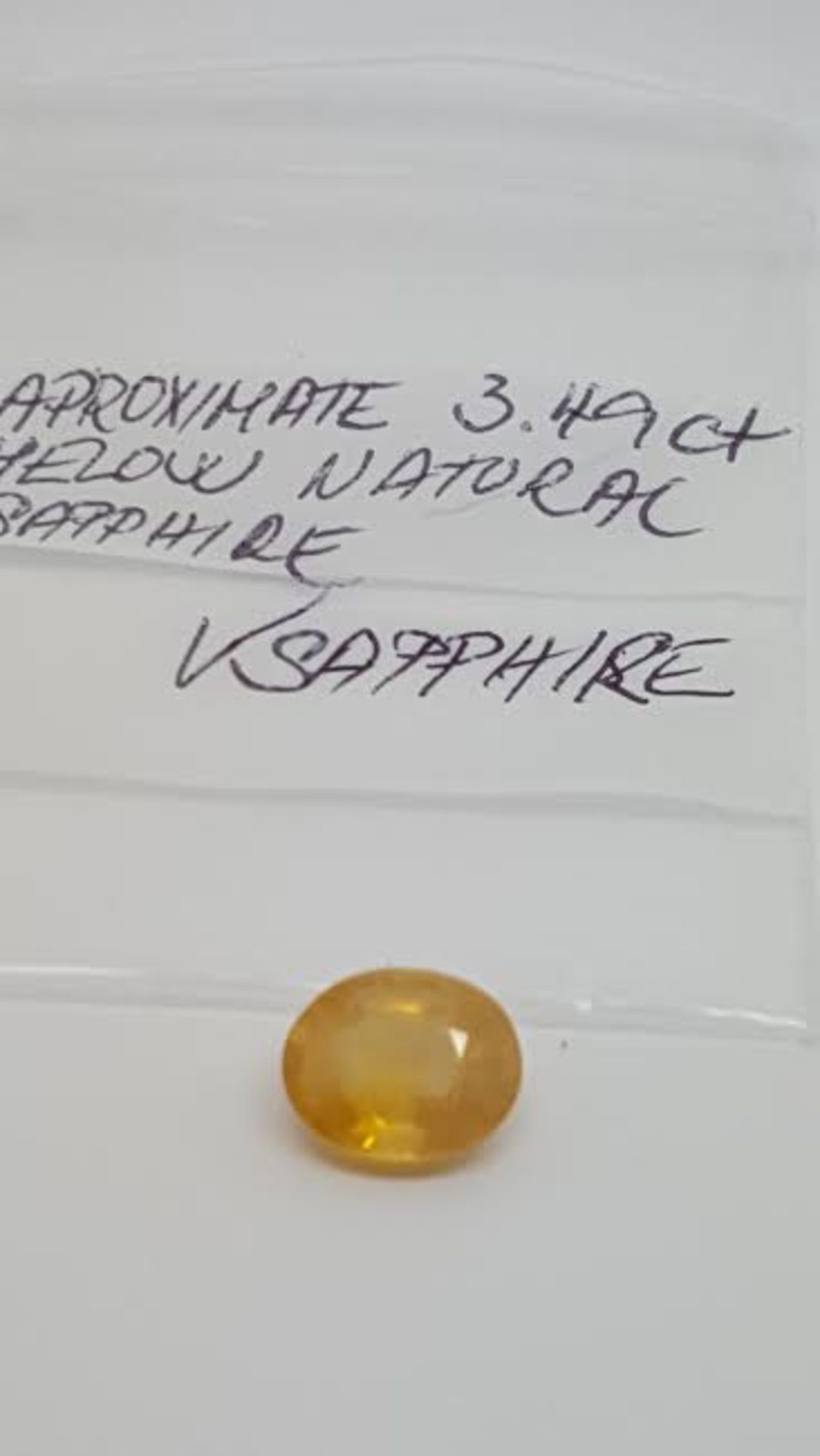 3.49 ct yellow sapphire