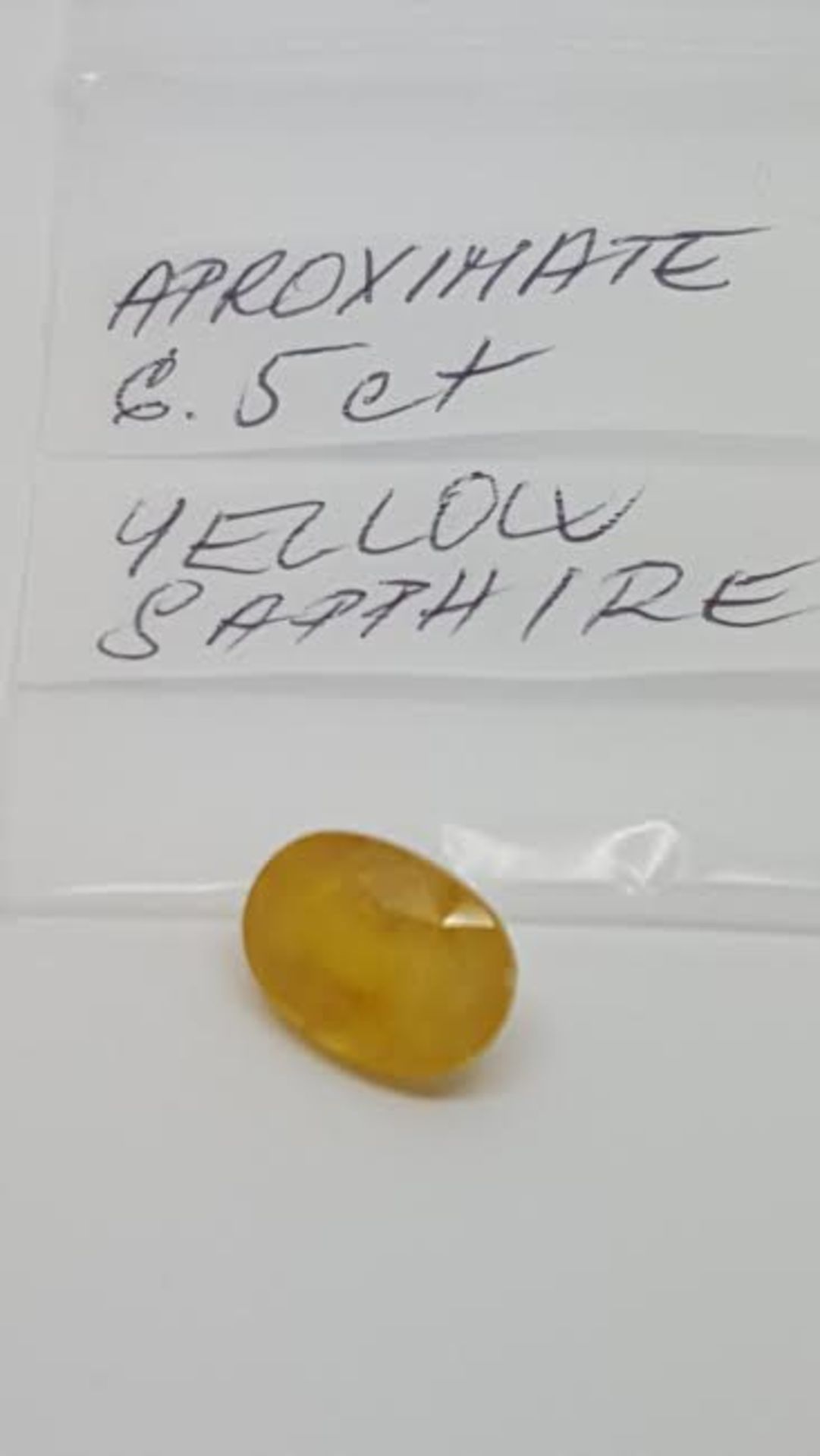 6.5 ct yellow sapphire