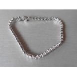 Brand new 9ct white gold diamond set bracelet. Set with 50 small brilliant cut diamonds, H colour