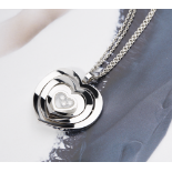 Chopard, Happy Diamonds 18k White Gold Heart Necklace