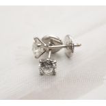 UNBRANDED, 18k White Gold 1.50ct Diamond Stud Earrings