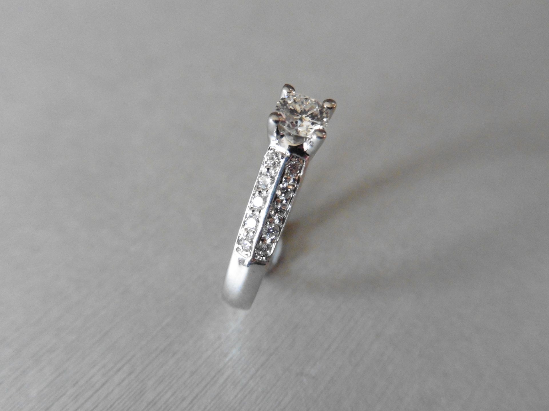 18ct white gold diamond set solitaire ring. 0.20ct brilliant cut diamond in the centre, H/I - Image 2 of 5