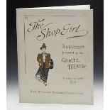 ANTIQUE GAIETY THEATRE THE SHOP GIRL SOUVENIR FOLDER DATED 1895