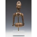 AFRICAN FIGURAL BAULE HEDDLE PULLEY EARLY 20TH C.