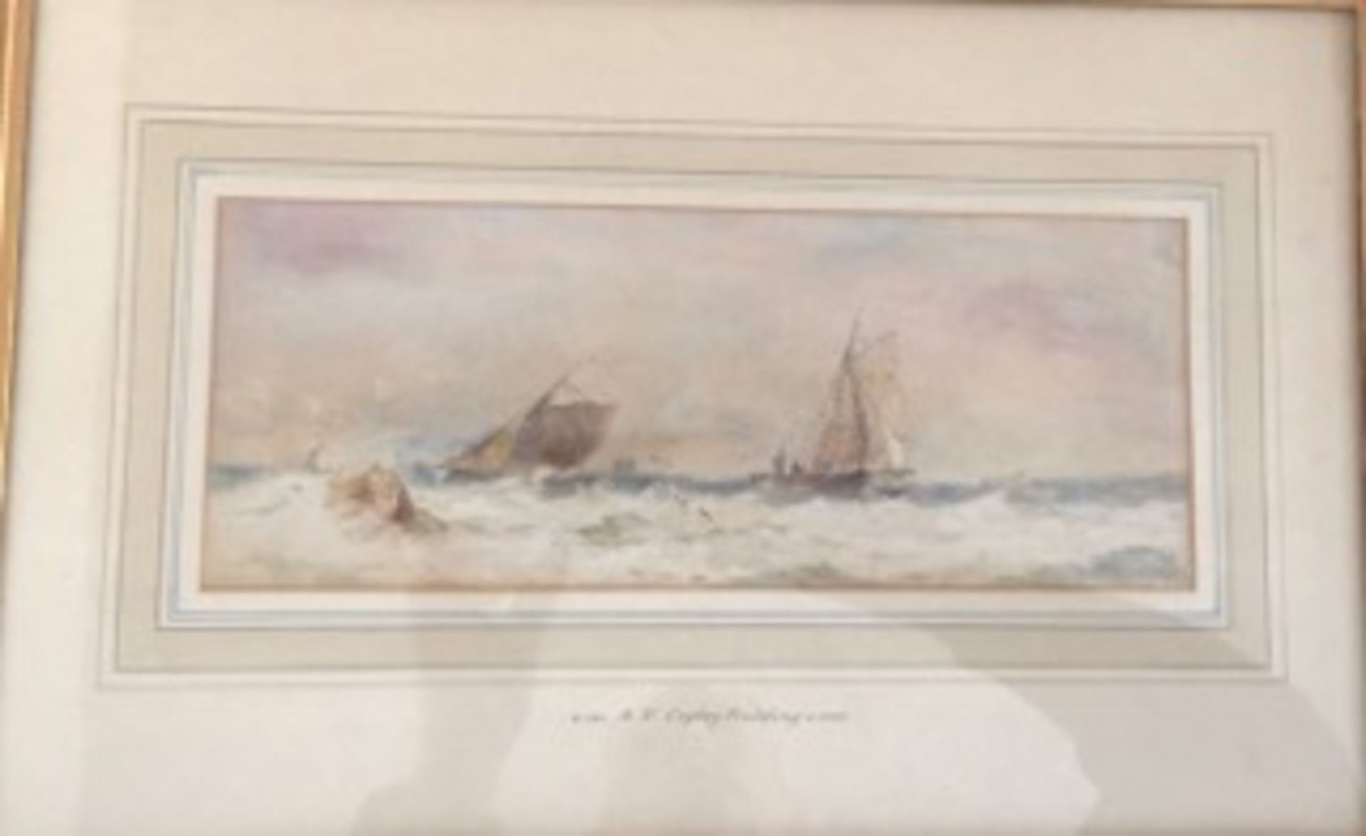 A signed V Copley Fielding seascape water colour