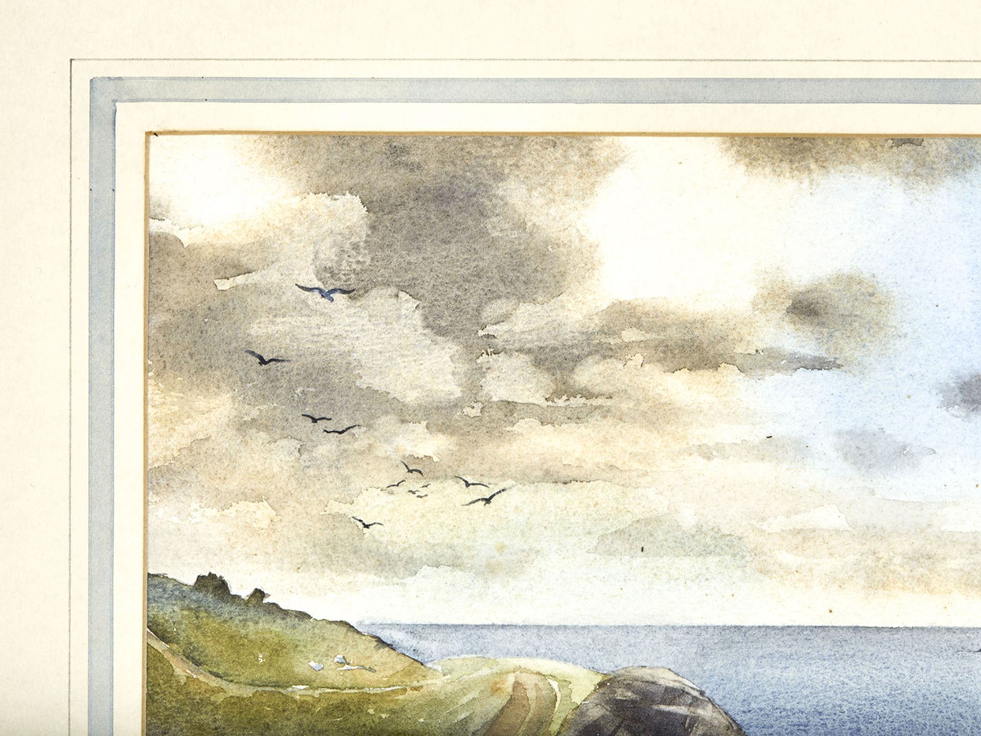 E. GODRICH, 'ON SKOMER ISLAND', ORIGINAL WATERCOLOUR 20TH C - Image 2 of 9
