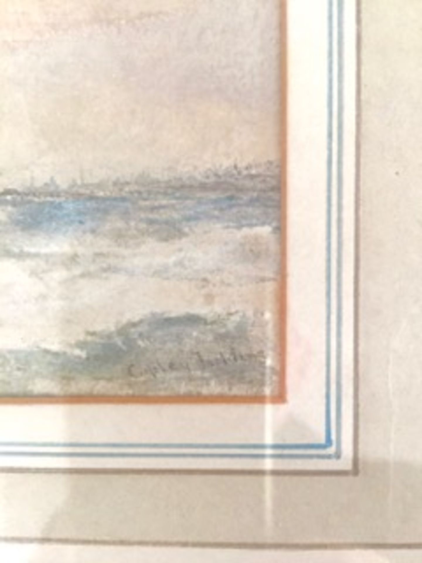 A signed V Copley Fielding seascape water colour - Image 5 of 5