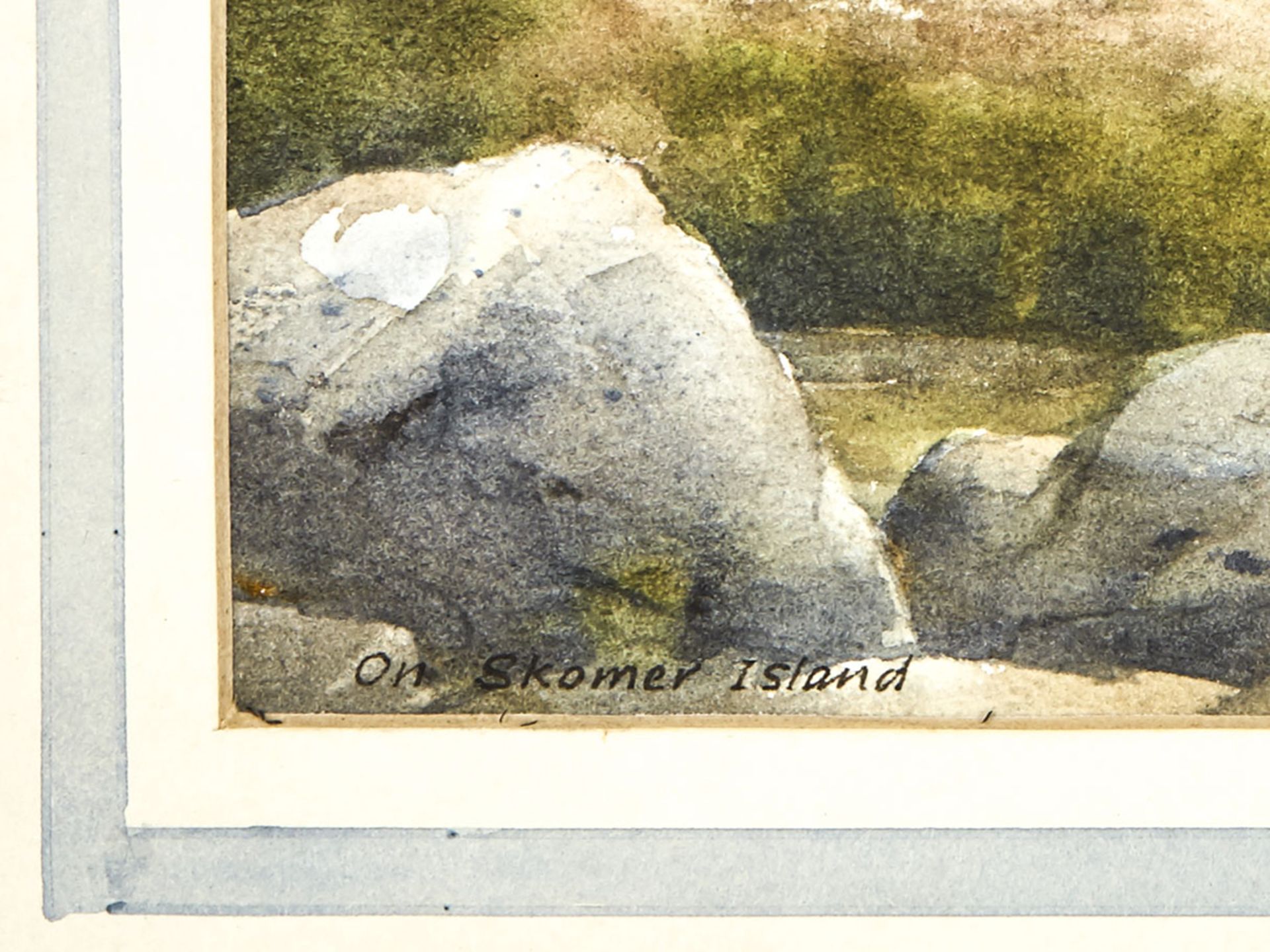 E. GODRICH, 'ON SKOMER ISLAND', ORIGINAL WATERCOLOUR 20TH C - Image 5 of 9