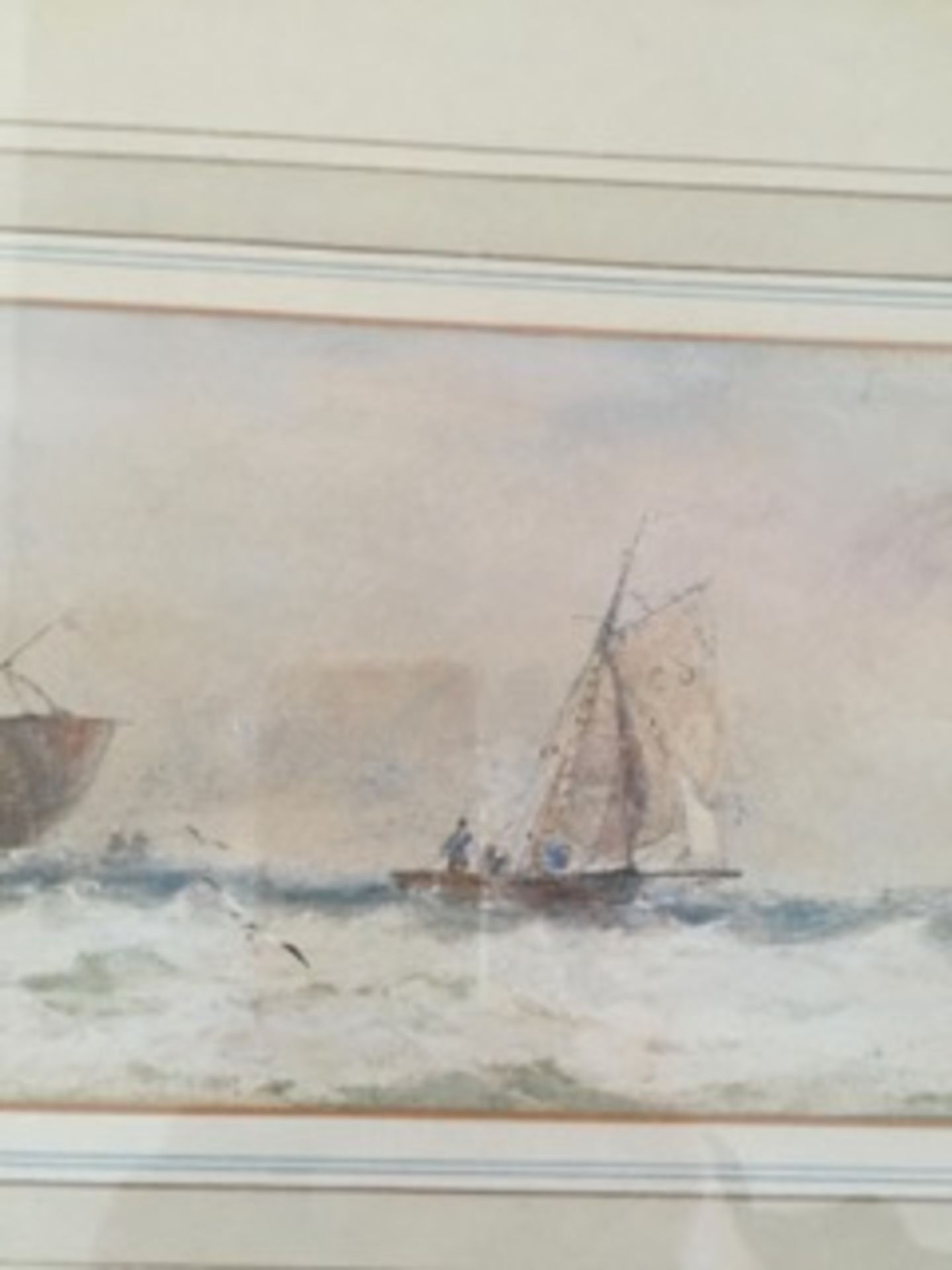 A signed V Copley Fielding seascape water colour - Image 4 of 5
