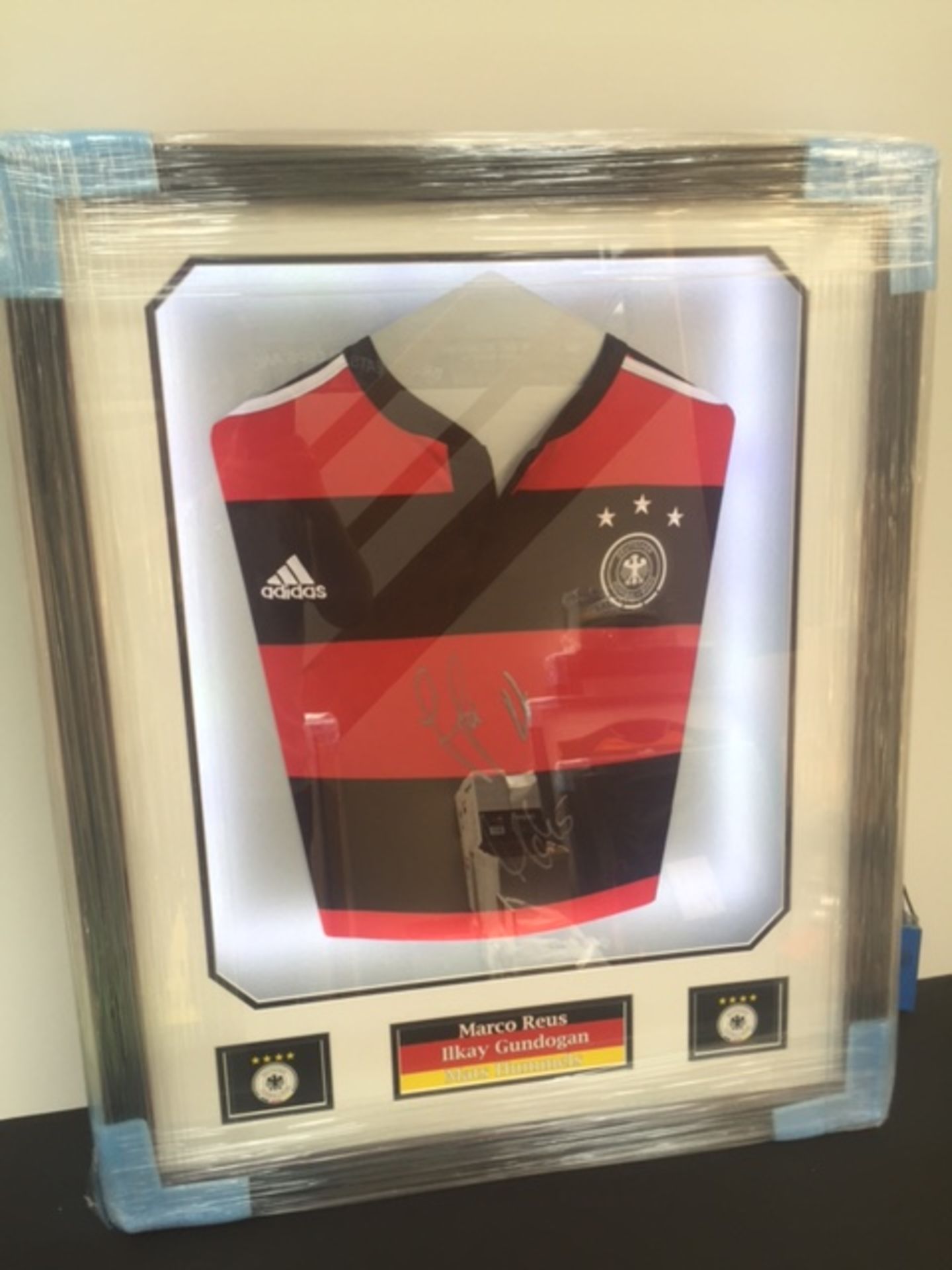 Germany Shirt With Lights 27" x 33" Black And Red Frame