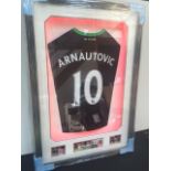 Marko Arnautovic Shirt With Lights 28" x 40" Black Frame