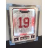 Paul Gascoigne Shirt With Lights 27" x 33" Black Frame