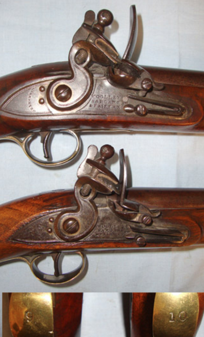 MINT, 1829- 1830 Matching Pair Of English Officer’s Private Purchase 1796 Pistols - Image 2 of 3