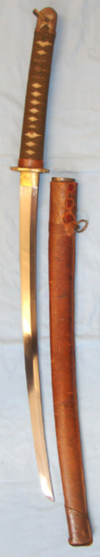 WW2 1938-1940 Japanese Officer's Seki Arsenal Shin-Gunto Sword Tang 'Ho Da Kane Tsugu' - Image 3 of 3