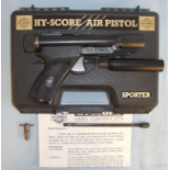 Cased, Post 1969 Hy-Score Arms U.S.A, Model 802, .22 Calibre, Break Action, Target Air Pistol