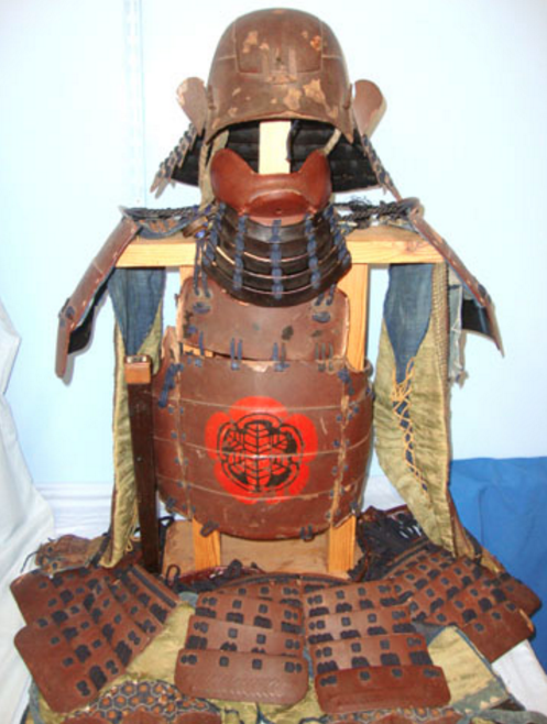 HIGH STATUS, Ancient Japanese Clan Mid Edo Period Iron Plate Armour With Family Mon Crest