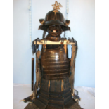 Ancient Japanese Clan Mid Edo Period Iron Plate Armour With Removable Brass Family Mon Crest/ Badge