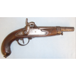 Victorian Era French Gendarmarie .650” Carbine Bore Percussion Pistol