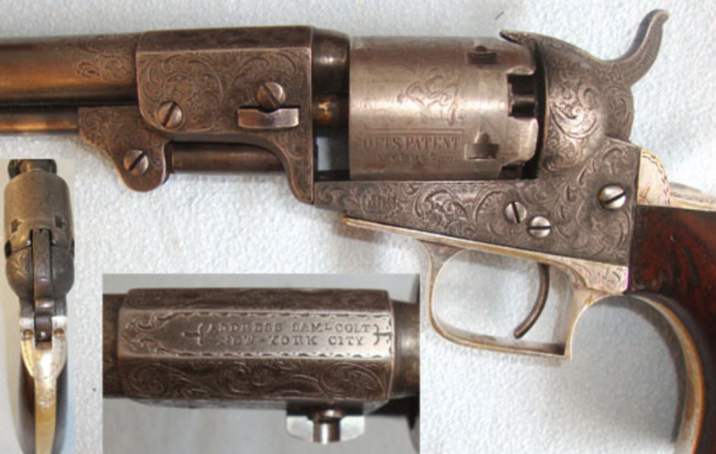 1853, Cased, Ornately Factory Engraved Colt .31 Calibre, Cap And Ball, 1849 Revolver And Accessories - Image 2 of 3
