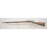 Late 1800's 12.7mm Swedish Calibre Model 1867 Remington Rolling Block Rifle