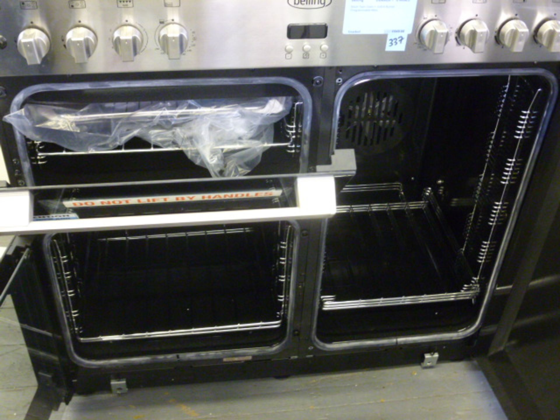 BELLING DB490DFT Dual Fuel Range Cooker 90cm Stainless & black - Image 3 of 3