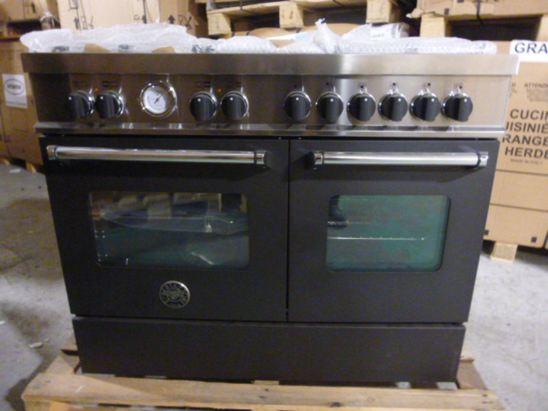 BERTAZZONI MAS100-6-MFE-D-NEE Dual Fuel 100cm Range Cooker - Black