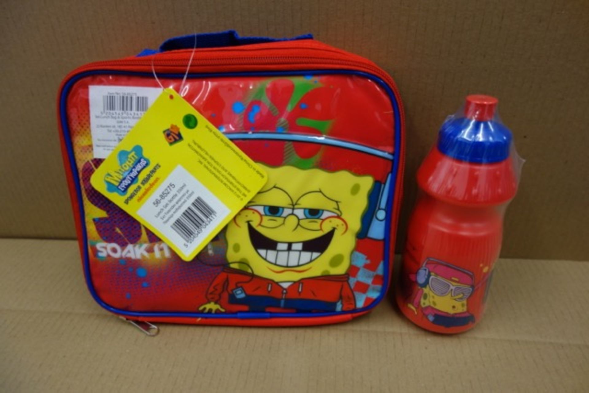 48 x Nickelodeon Spongebob Squarepants Lunch Set with 350ml Sports Bottle. RRP £12.99 each, giving
