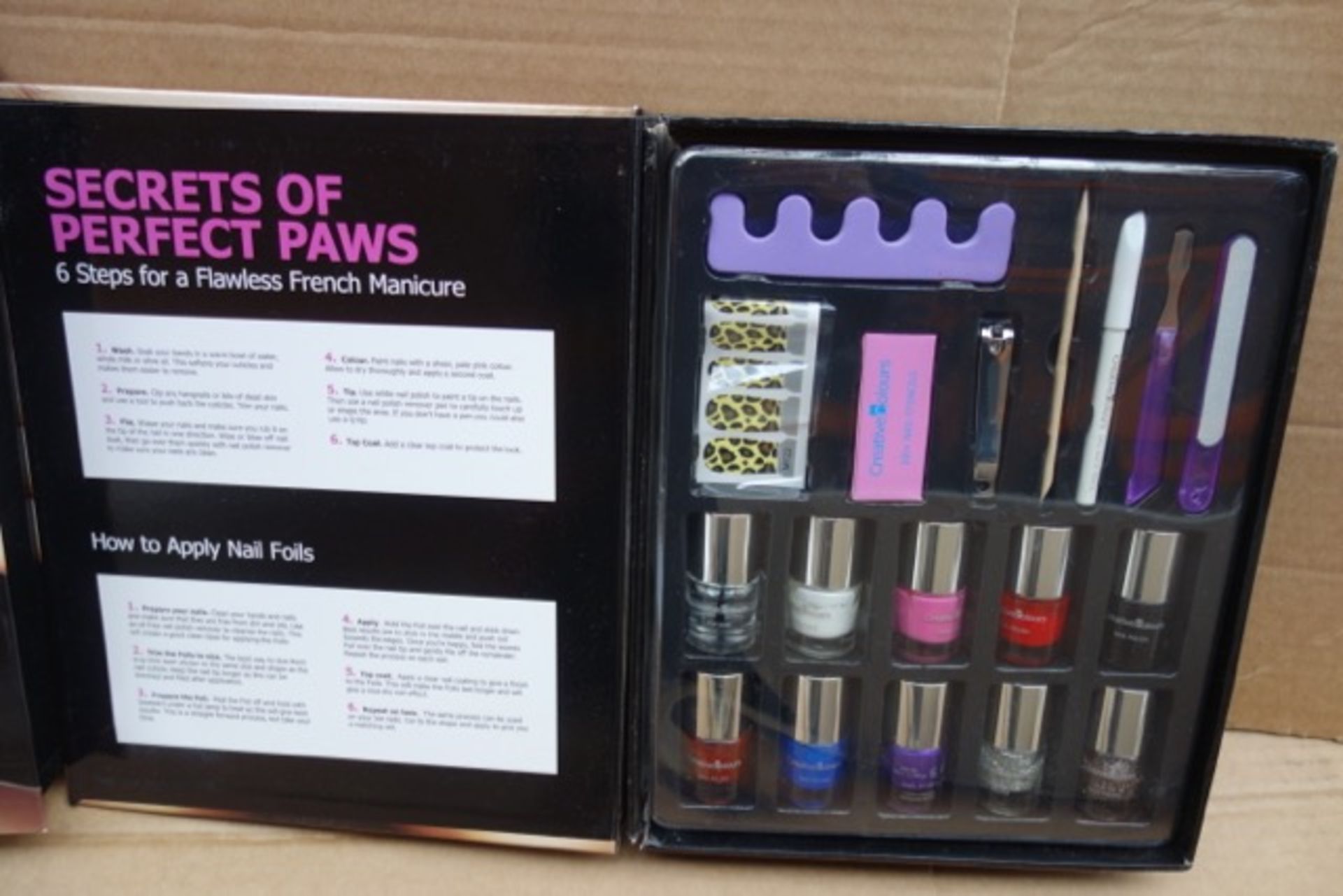 40 x Creative Colours. Complete Nail Library. 6 Ways to Perfect Paws. Includes: 5 x nail polishes, - Image 2 of 2