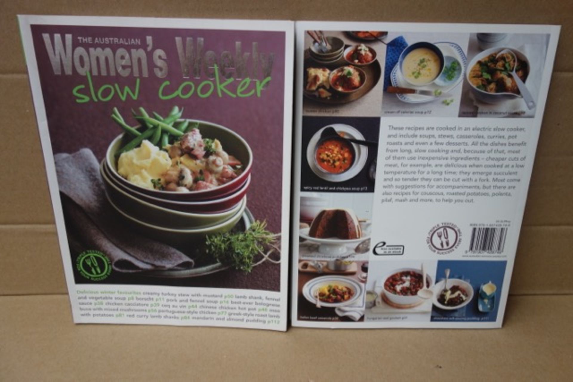 304 x The Australian Women's Weekly Slow Cooker Book's. Delicious favourites. Triple tested for