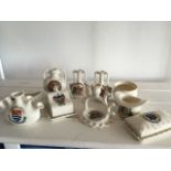 GROUP OF 10 GEMMA CRESTED CHINA ITEMS. FREE UK DELIVERY. NO VAT.