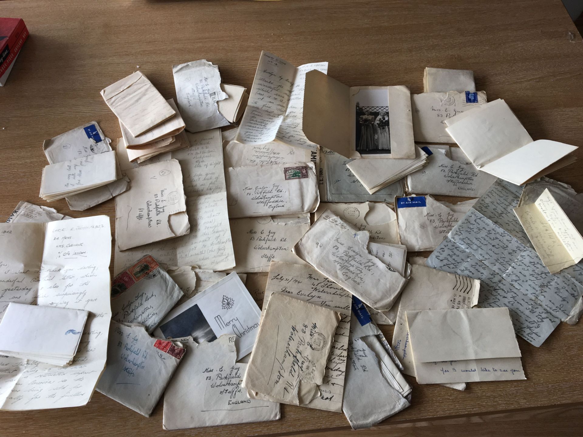 COLLECTION OF WWII LOVE LETTERS. Eric Jarman & Evelyn Guy of Wolverhampton love letters
