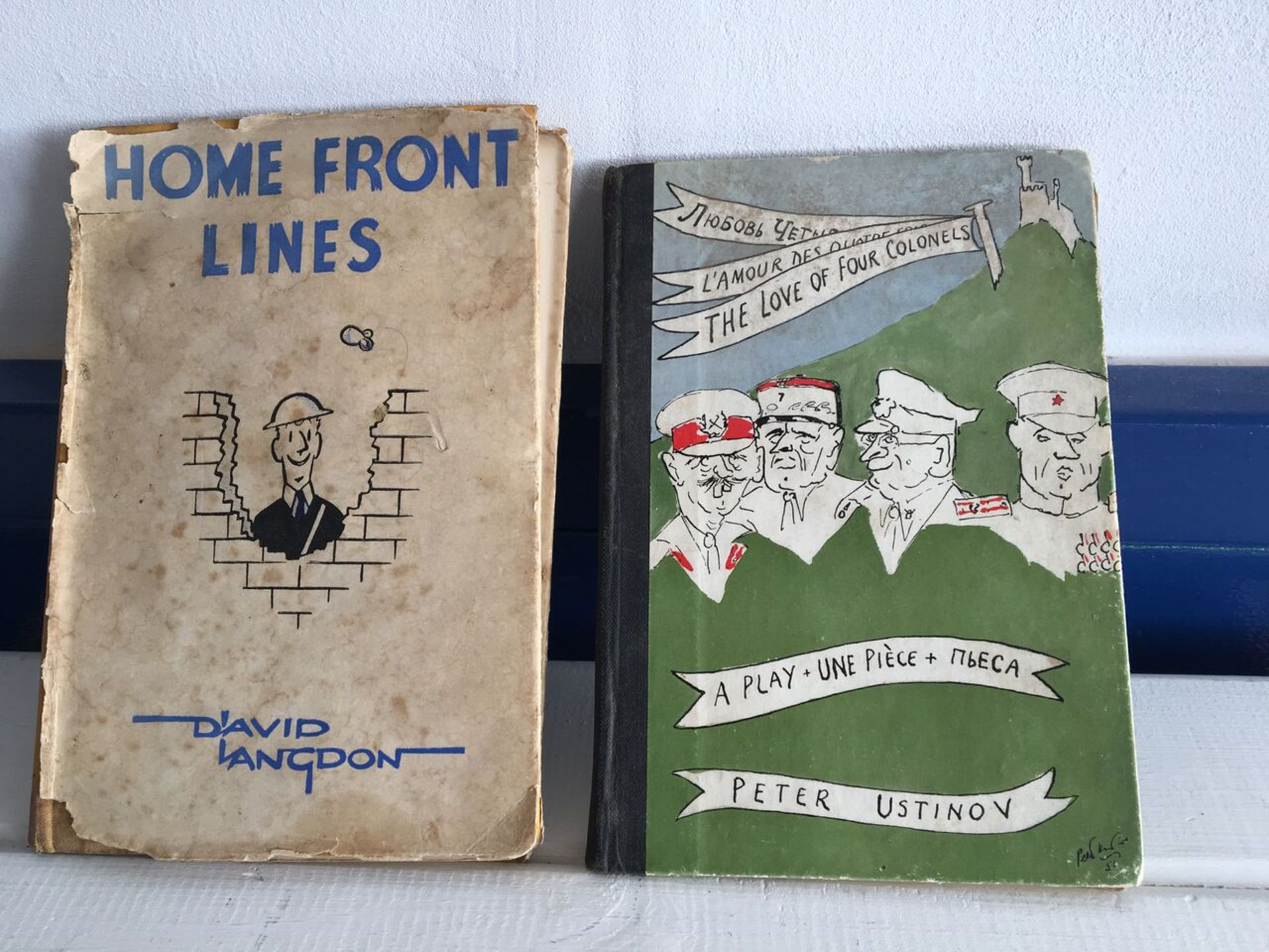 TWO WWII BOOKS - HOME FRONT LINES BY DAVID LANGDON, FIRST EDITION 1941 AND THE LOVE OF FOUR COLONELS