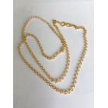 HALLMARKED 9CT GOLD BELCHER CHAIN NECKLACE. 16" . FREE UK DELIVERY. NO VAT.