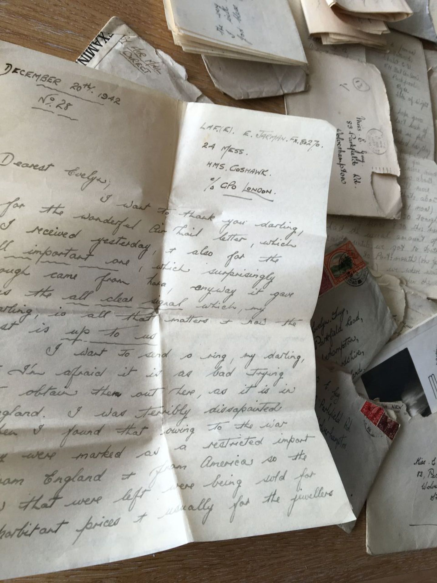 COLLECTION OF WWII LOVE LETTERS. Eric Jarman & Evelyn Guy of Wolverhampton love letters - Image 3 of 5