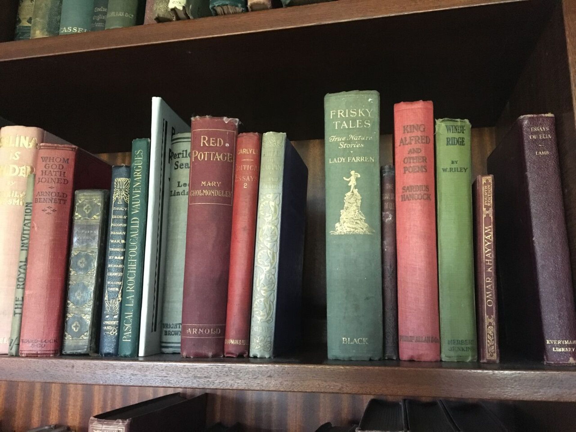 THREE SHELVES OF ANTIQUE BOOKS DUE TO SHOP CLOSURE, CIRCA 100 BOOKS WITH AN RRP IN EXCESS OF £2, - Image 6 of 9