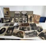 GOOD COLLECTION OF TWENTY ANTIQUE PHOTOGRAPHS, MAINLY ON POSTCARD FORMAT (20). FREE UK DELIVERY.